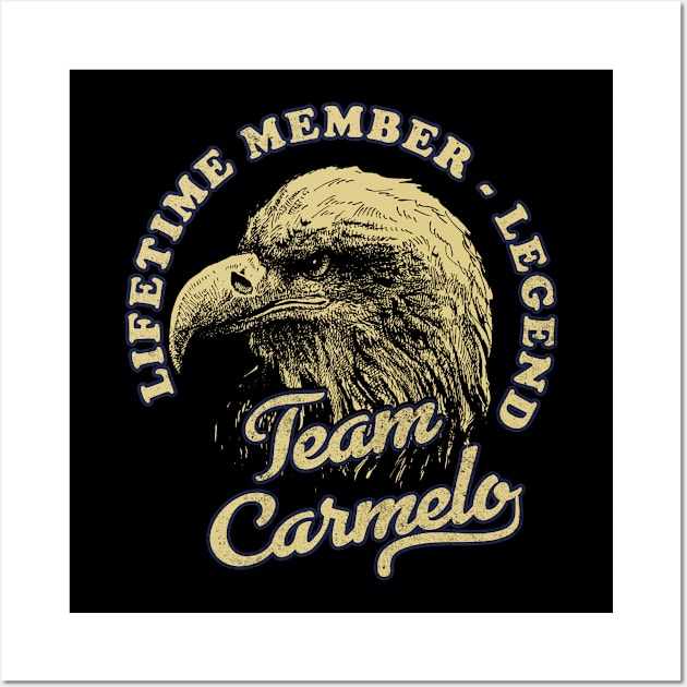 Carmelo Name - Lifetime Member Legend - Eagle Wall Art by Stacy Peters Art